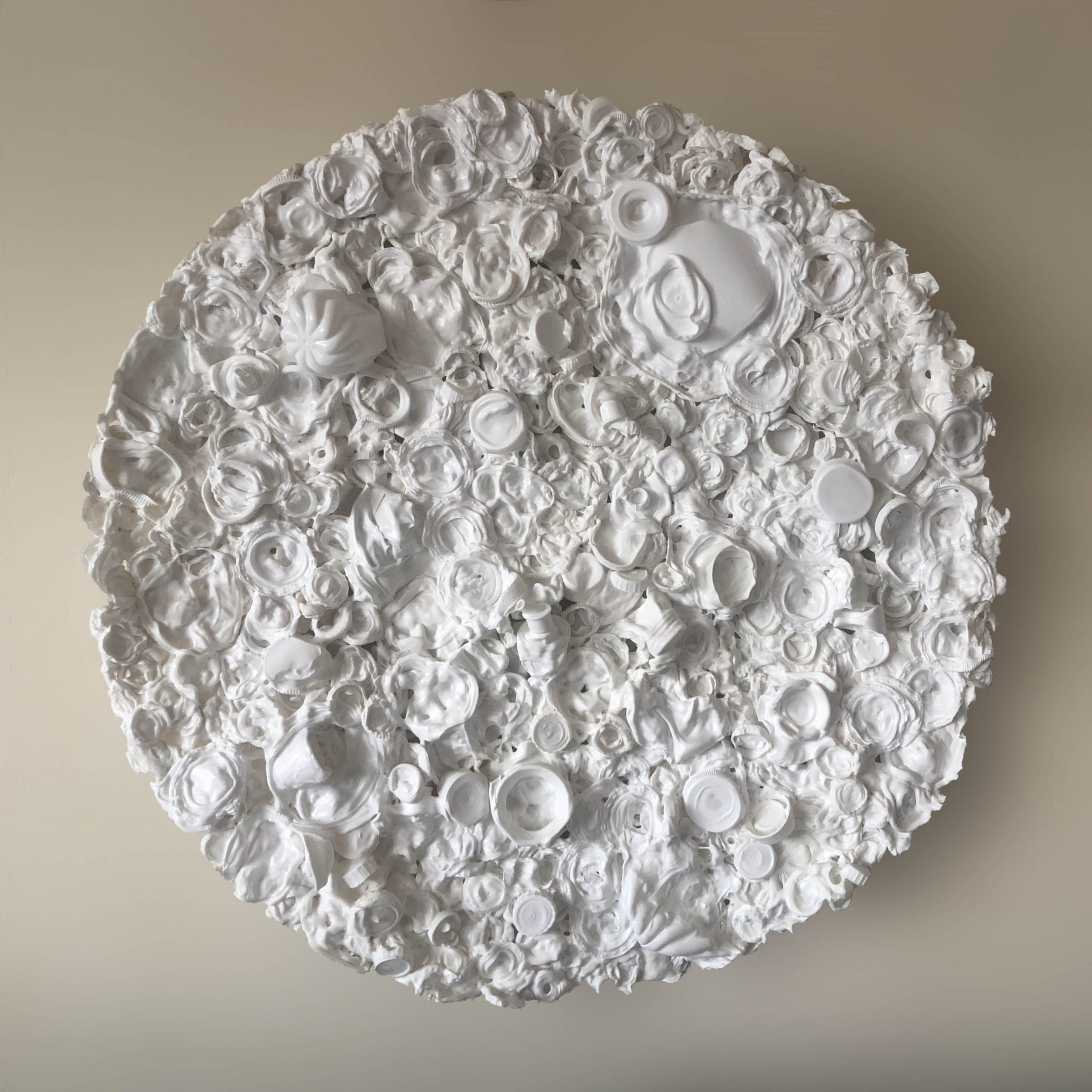 Errol Sari, medallion 0, 60∅ Repurposed plastic, January 2021.